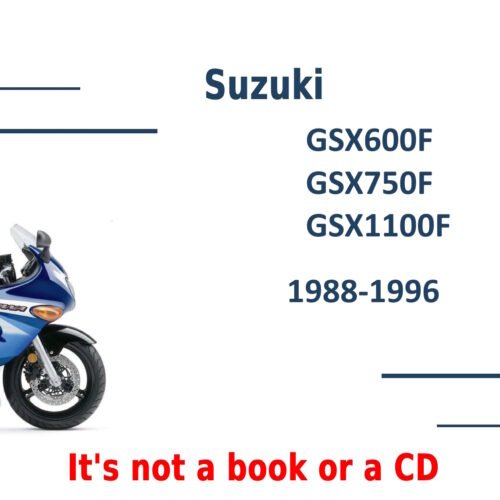 1988-1996 Suzuki GSX600F GSX750F GSX1100F Service Manual PDF - cover