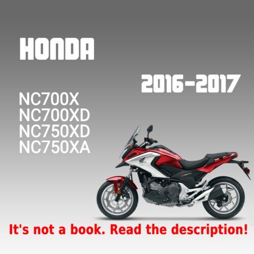 2016-2017 Honda NC700X NC750X DCT Workshop Manual PDF - cover