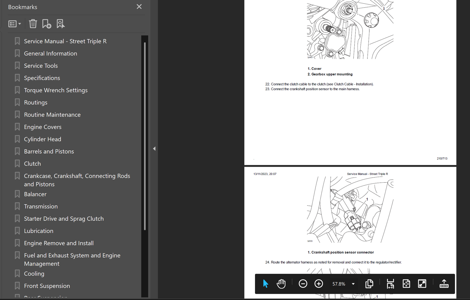 2017-2023 Triumph Street Triple R 765 Workshop Manual PDF - preview 2