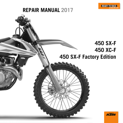 2017 KTM 450 SX-F 450 XC-F Factory Edition Service Manual PDF - cover