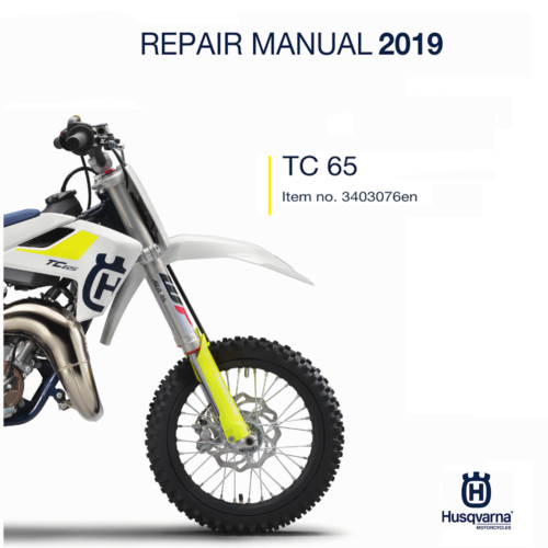 2019 Husqvarna TC 65 Repair Manual PDF - cover