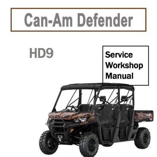 2022-2023 Can-Am Defender HD9 Workshop Service Manual PDF - cover