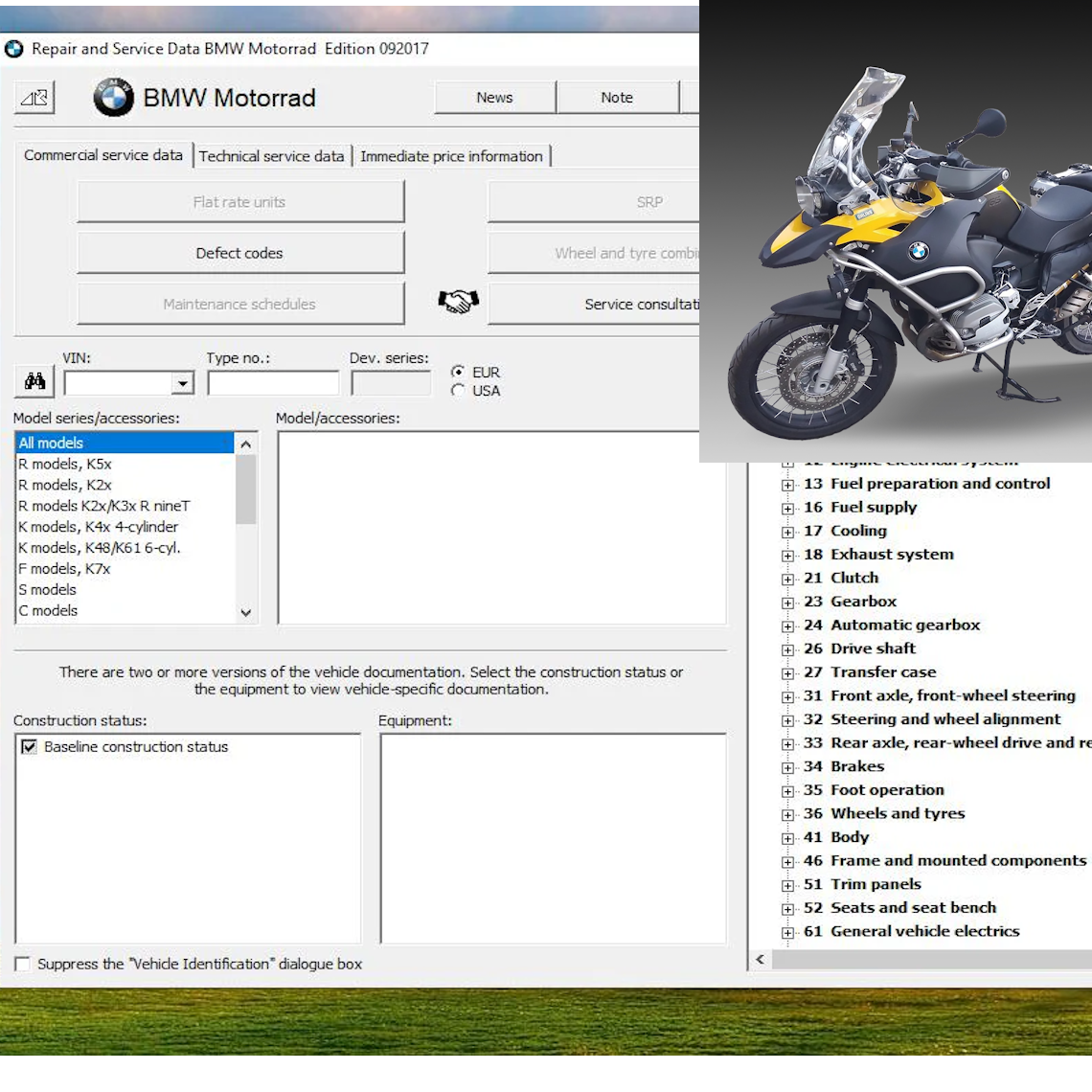 BMW Motorrad RSD 09/2017 Repair and Service Data Software - cover