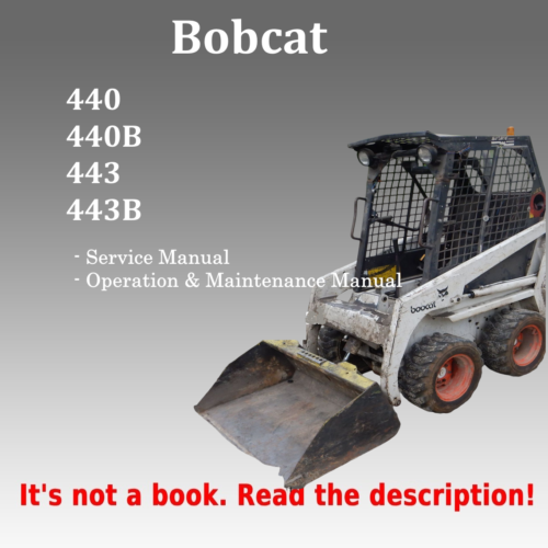 Bobcat 440 440B 443 443B Skid Steer Workshop Service Manual PDF - cover