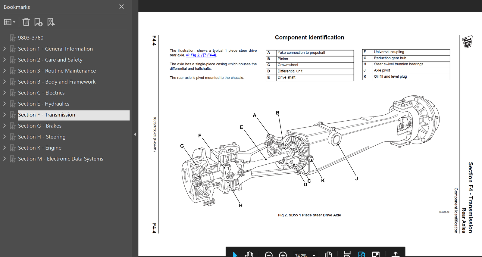 JCB Loadall 526 531 533 535 536 541 Telehandler Service Manual PDF - preview 3