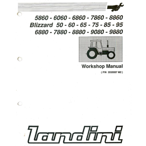 Landini 5860-9880 and Blizzard Tractor Workshop Manual PDF - cover