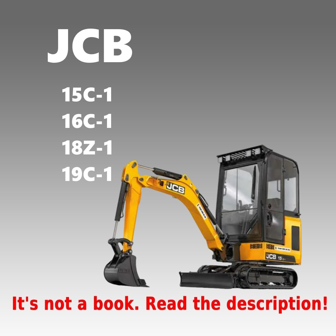 JCB 15C-1 16C-1 18Z-1 19C-1 Mini Excavator Service Manual PDF - cover