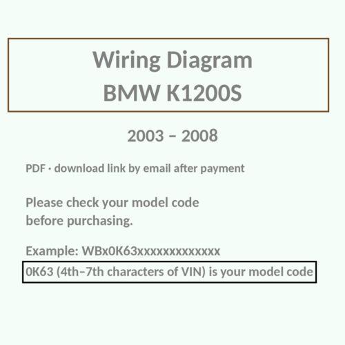BMW K1200S wiring diagram PDF