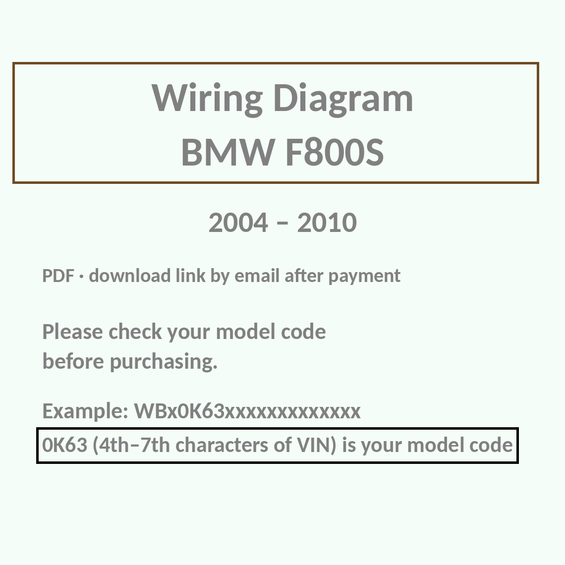 BMW F800S wiring diagram PDF
