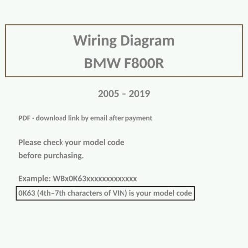 BMW F800R K73 motorcycle wiring diagram PDF for 2005–2019