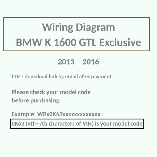BMW K1600GTL Exclusive wiring diagram PDF