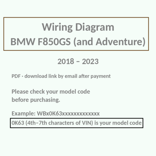 BMW F850GS and F850GS Adventure wiring diagram PDF