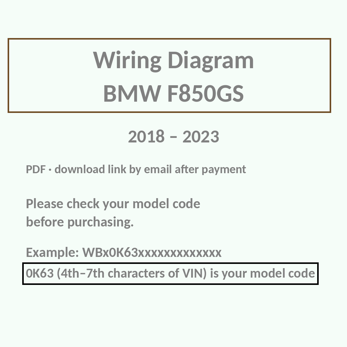 BMW F850GS wiring diagram PDF